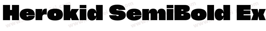 Herokid SemiBold Expanded字体转换